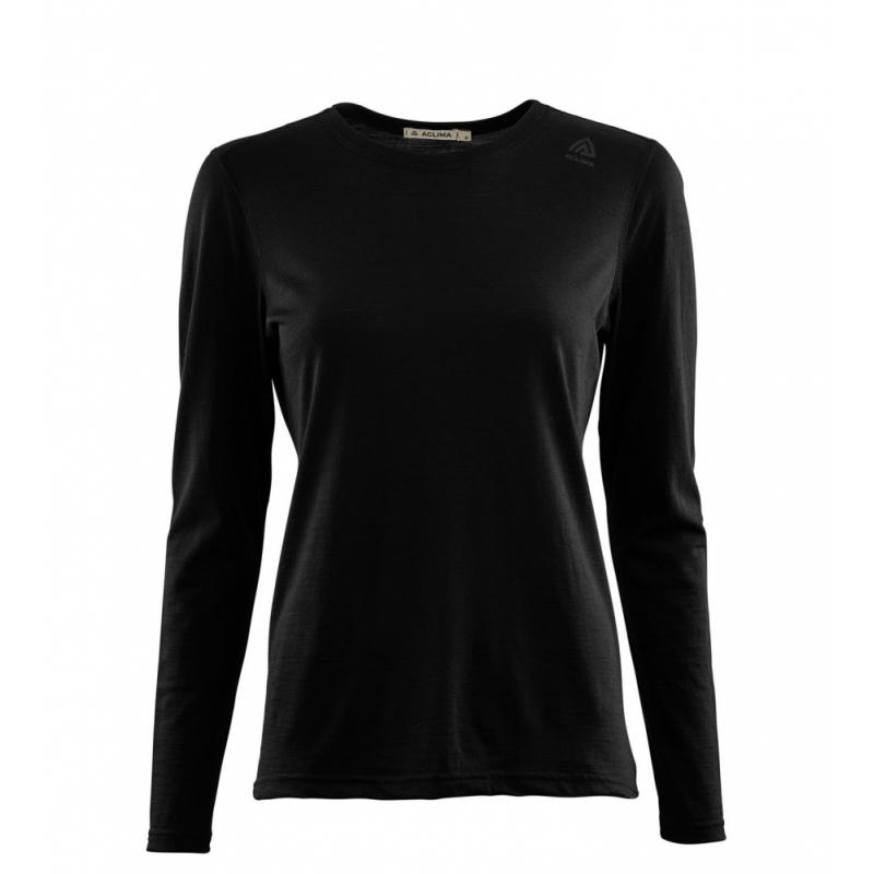 Aclima LightWool Undershirt Long Sleeve W's Jet Black