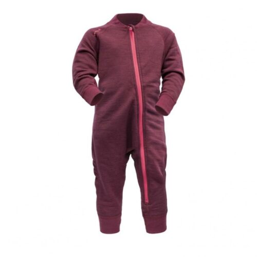 Devold Nibba Merino Playsuit Baby Beetroot Melange