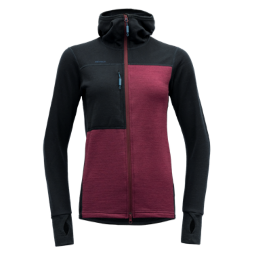 Devold Nibba Pro Merino Jacket Woman Hood Ink/beetroot
