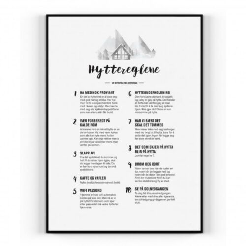 Småleverandører Plakat Hyttereglene