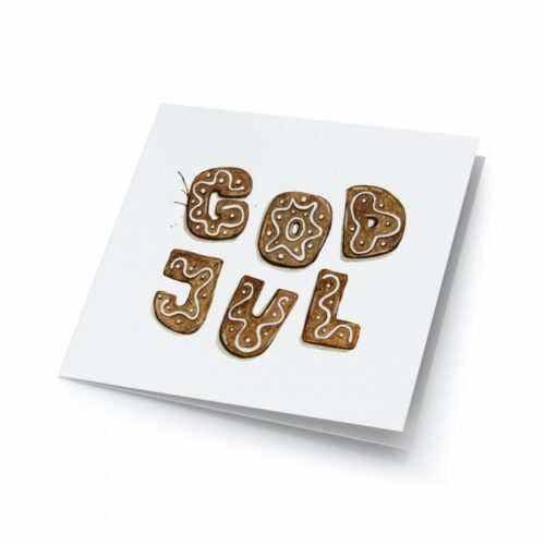 Emmeselle AS Kunstkort "God Jul-pepperkaker"