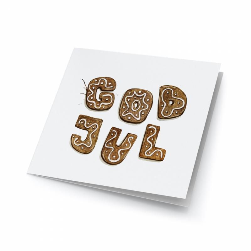 Emmeselle AS Kunstkort "God Jul-pepperkaker"