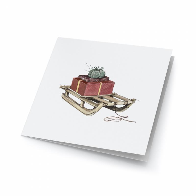 Emmeselle AS Kunstkort "Slede"