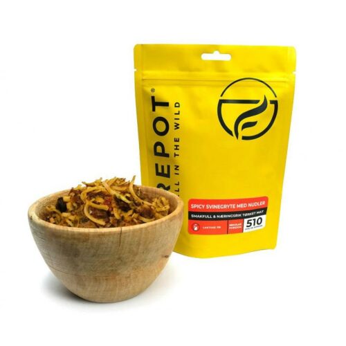 Firepot Spicy svinegryte med nudler Standard porsjon 105g/510kca