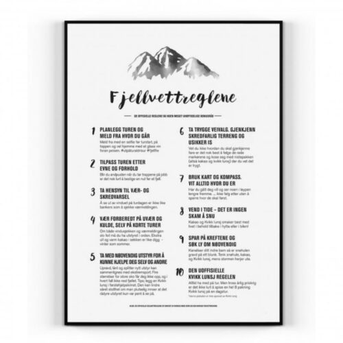 Happy Star Plakat Fjellvettreglene