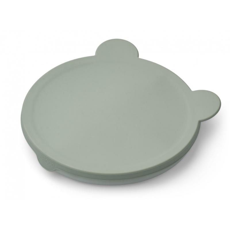 Liewood Frodo Divider Plate w/lid Faune grenn/Dove blue