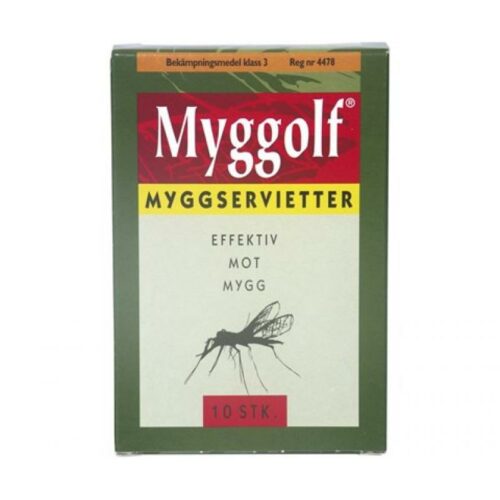 MYGGOLF Myggserviett 10 pk i eske