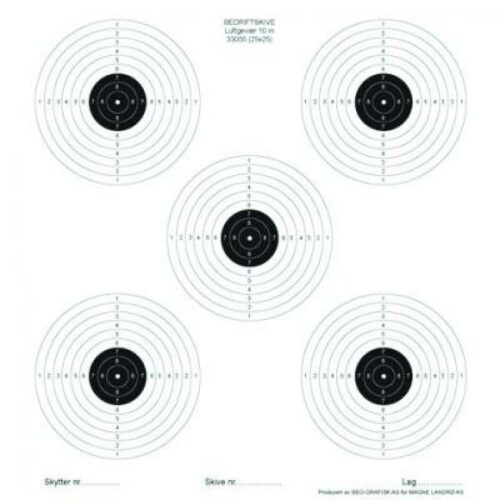 Landrø 1 Skive 10m Bedrift Luftgevær 25x25