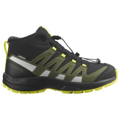Salomon Xa Pro V8 Mid Cswp J Black/Deep Lichen Green/Safety Yell