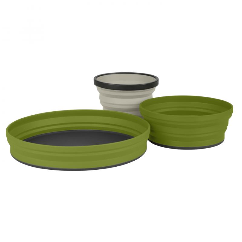 Sea To Summit X-Set 3 Olive Bowl, Mug, Plate