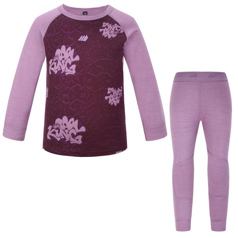 Skogstad K Loppa merino ullsett Orchid Mist pr 1-6 år