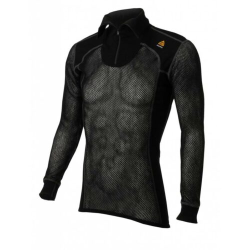 Aclima WoolNet Polo w/zip M Jet Black