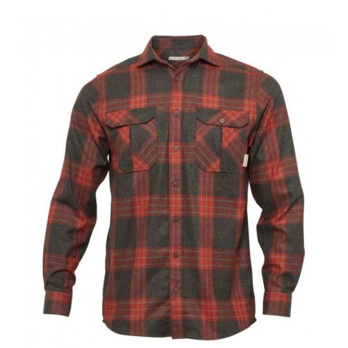 Aclima Reborn Woolshirt M´S  Check - Grey / Red