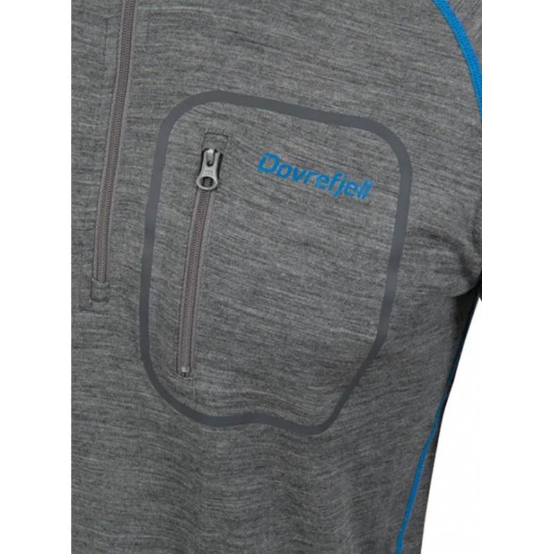 Dovrefjell Classic ullpolo (M) herre - grey/blue - Bilde 3