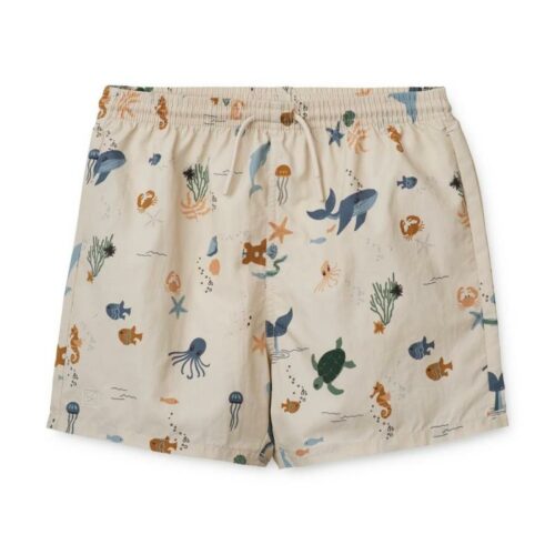 Liewood Duke Printed Board Shorts Sea Creature/Sandy