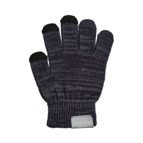 Morild Morild Grid fingervanter med refleks 2-pk Blåmelert