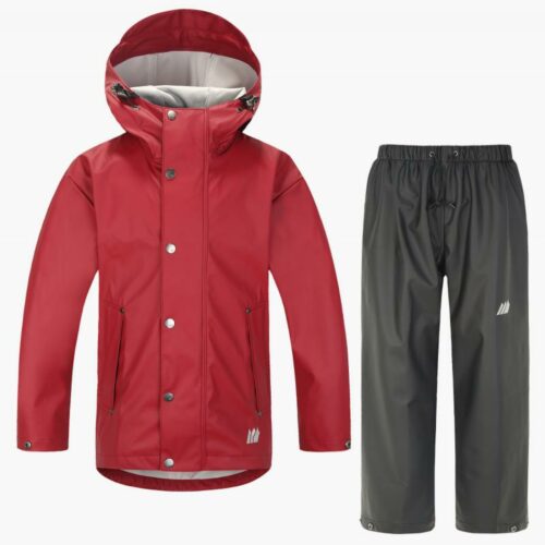 Skogstad Espevær PU Regnsett Wine Red 7 - 14 år